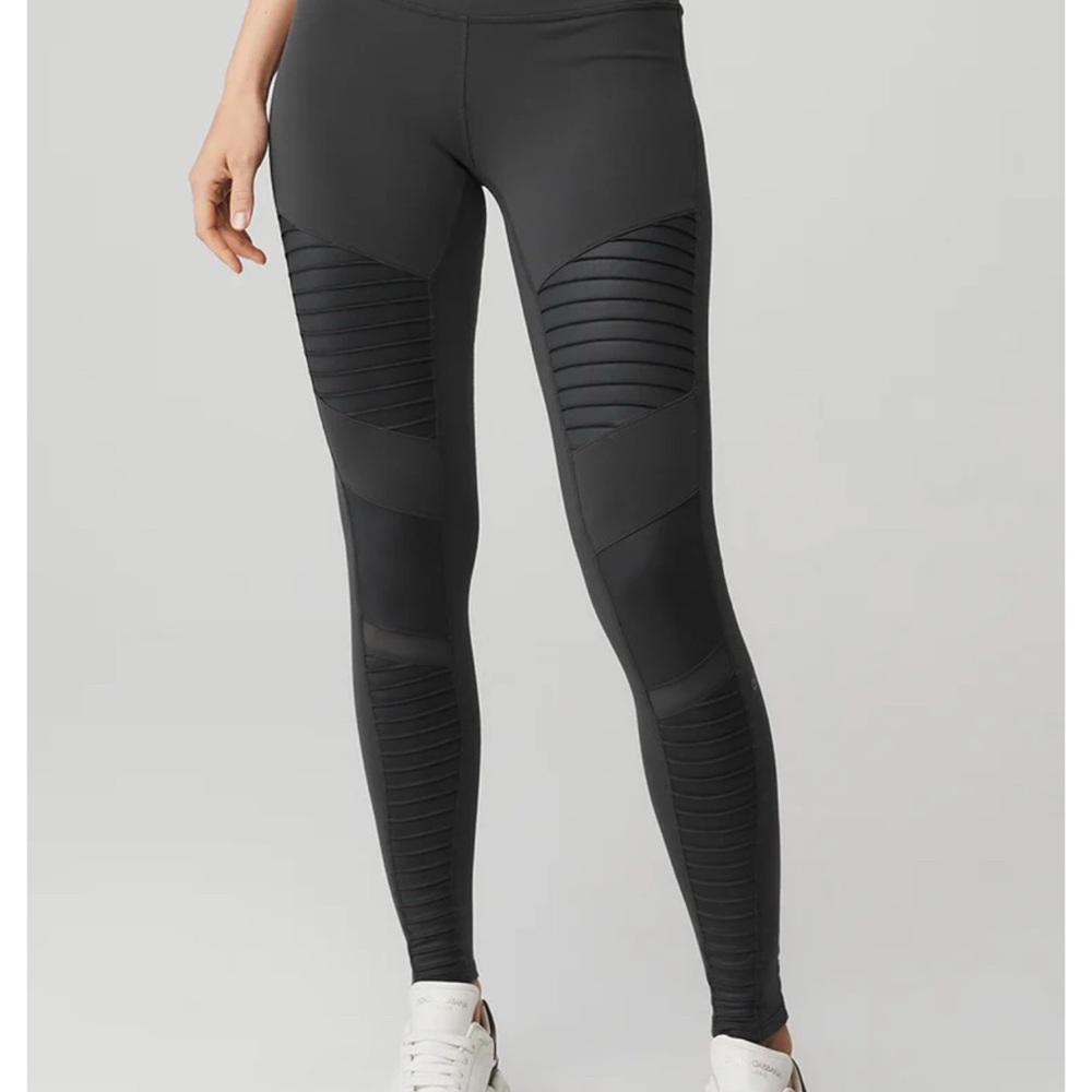 ALO Yoga Charcoal Moto Leggings